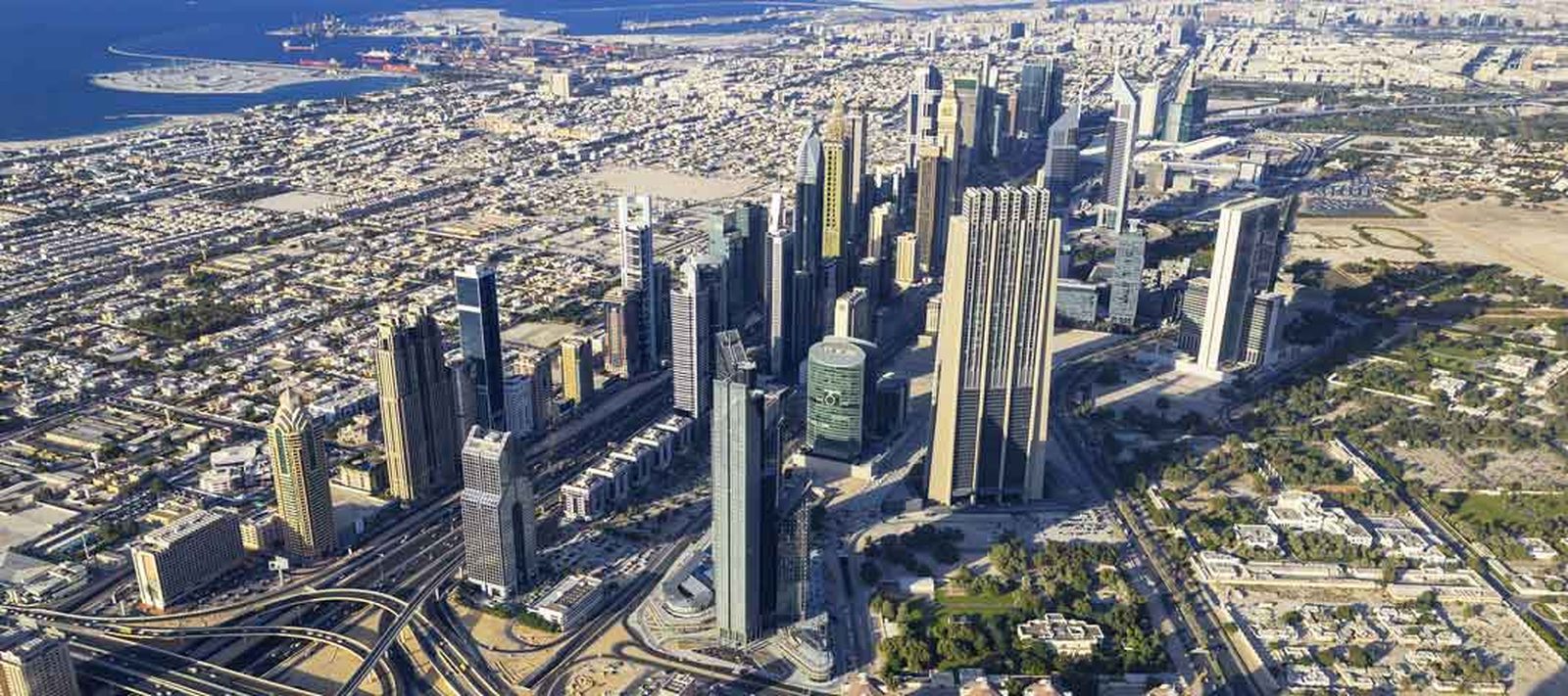 Dubai commercial skyline